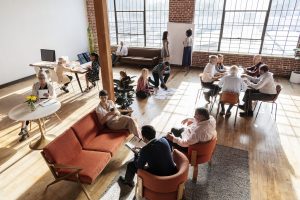 People brainstorming in a workshop